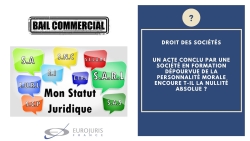 Actes société en cours de formation