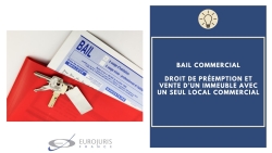 Droit préemption et vente immeuble avec un local commercial